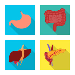 Vector design of human and health sign. Collection of human and scientific stock symbol for web.