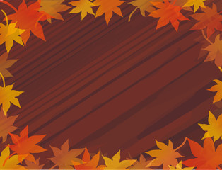 秋の背景素材　紅葉のフレーム