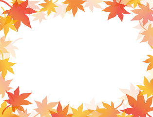 Obraz premium 秋の背景素材 紅葉のフレーム