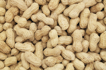 Many peanuts as background