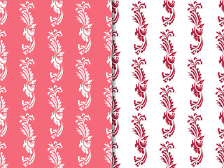 floral seamless pattern abstract leaves, swirls