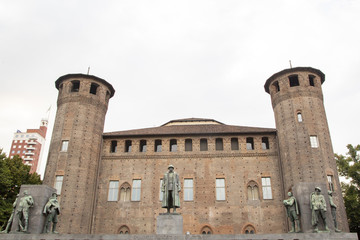 Fototapeta na wymiar The Acaja Castle in the center of Turin Italy