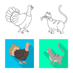 Vector illustration of breeding and kitchen icon. Set of breeding and organic stock vector illustration.