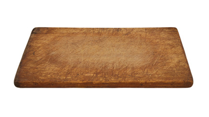  Rustic kitchenboard on white background.