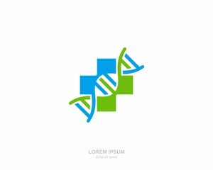 DNA medical Logo vector design template