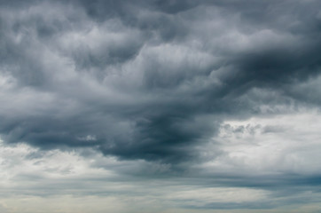 Naklejka na ściany i meble Cloudy overcast sky in rainy season.