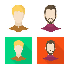 Isolated object of professional and photo symbol. Collection of professional and profile vector icon for stock.