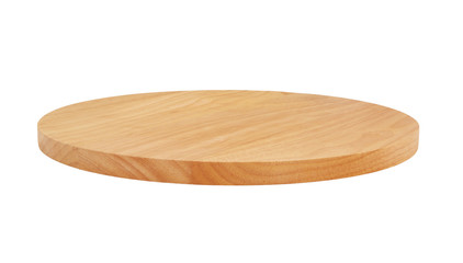 Wooden cutting board isolated on white