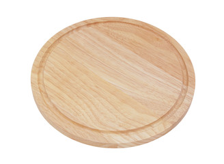 Round kitchen board isolated on white