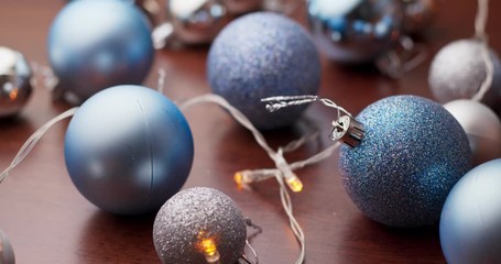 Christmas decoration ball in blue