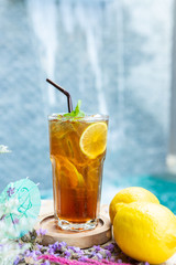 Lemon tea, refreshing drink in summer