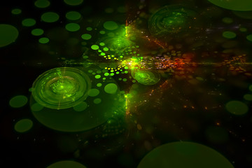 abstract digital fractal fantasy design render