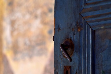 old door with lock
