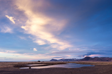 Views of the glacier Snaefellsjökull in Iceland