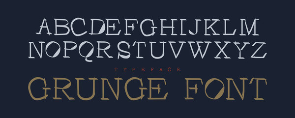 Set of Grunge Stencil Letters.