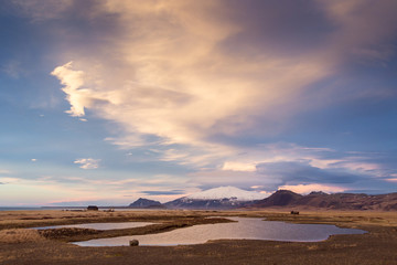 Views of the glacier Snaefellsjökull in Iceland