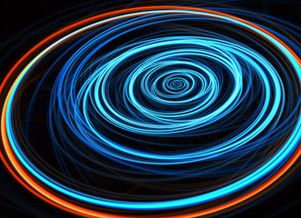 Abstract color dynamic background with lighting effect. Fractal art, spiral