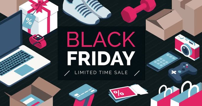 Black friday promotional sale banner