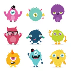 Fotobehang cute monster cartoon design collection design for logo and print product - vector © TWINS DESIGN STUDIO