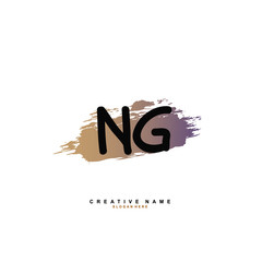 N G NG Initial logo template vector. Letter logo concept with background template.