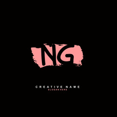 N G NG Initial logo template vector. Letter logo concept with background template.