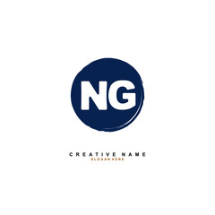 N G NG Initial logo template vector. Letter logo concept with background template.