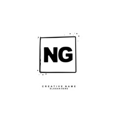 N G NG Initial logo template vector. Letter logo concept with background template.