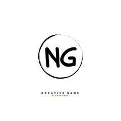 N G NG Initial logo template vector. Letter logo concept with background template.