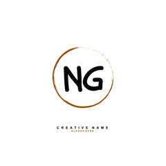 N G NG Initial logo template vector. Letter logo concept with background template.