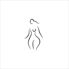 silhouette of a woman body shape icon vector