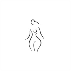 silhouette of a woman body shape icon vector