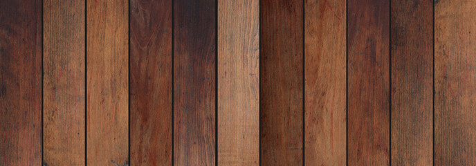 Naklejka premium Wooden board background, texture. Wooden planks, floor or wall, banner