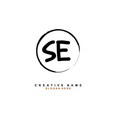 S E SE Initial logo template vector. Letter logo concept with background template.