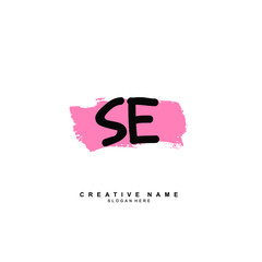 S E SE Initial logo template vector. Letter logo concept with background template.