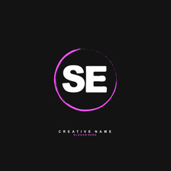S E SE Initial logo template vector. Letter logo concept with background template.