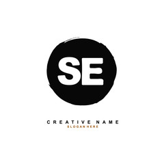 S E SE Initial logo template vector. Letter logo concept with background template.