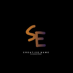 S E SE Initial logo template vector. Letter logo concept with background template.