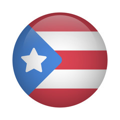 Round flag icon - Puerto Rico