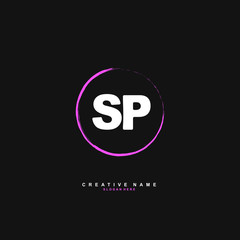 S P SP Initial logo template vector. Letter logo concept with background template.