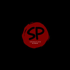 S P SP Initial logo template vector. Letter logo concept with background template.