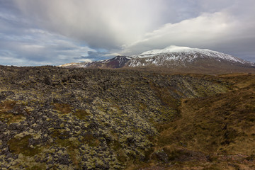 Views of the glacier Snaefellsjökull in Iceland