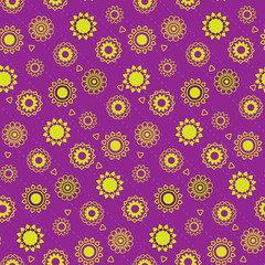 Geometric flower background for fabric, wallpaper or web.