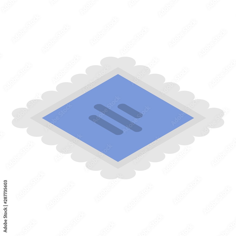 Poster square plaster icon. isometric of square plaster vector icon for web design isolated on white backgr