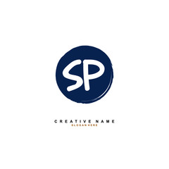 S P SP Initial logo template vector. Letter logo concept with background template.