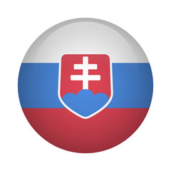 Fototapeta premium Round flag icon - Slovakia