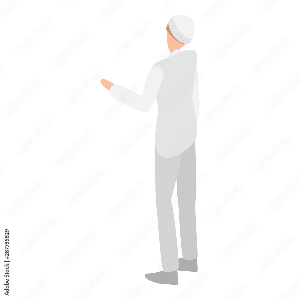Poster milk factory worker icon. isometric of milk factory worker vector icon for web design isolated on wh