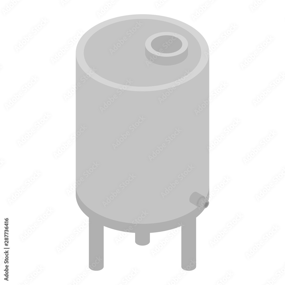 Poster milk beverage cistern icon. isometric of milk beverage cistern vector icon for web design isolated o
