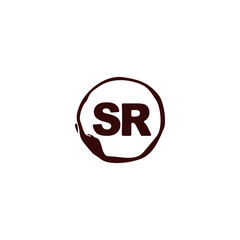 S R SR Initial logo template vector. Letter logo concept with background template.