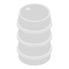 Milk barrel icon. Isometric of milk barrel vector icon for web design isolated on white background