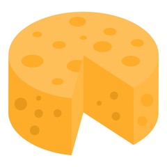 Cheese icon. Isometric of cheese vector icon for web design isolated on white background